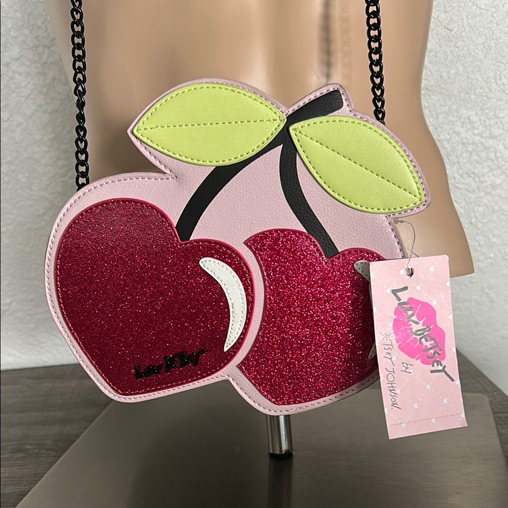 Betsey Johnson Glittery Red Heart Bag